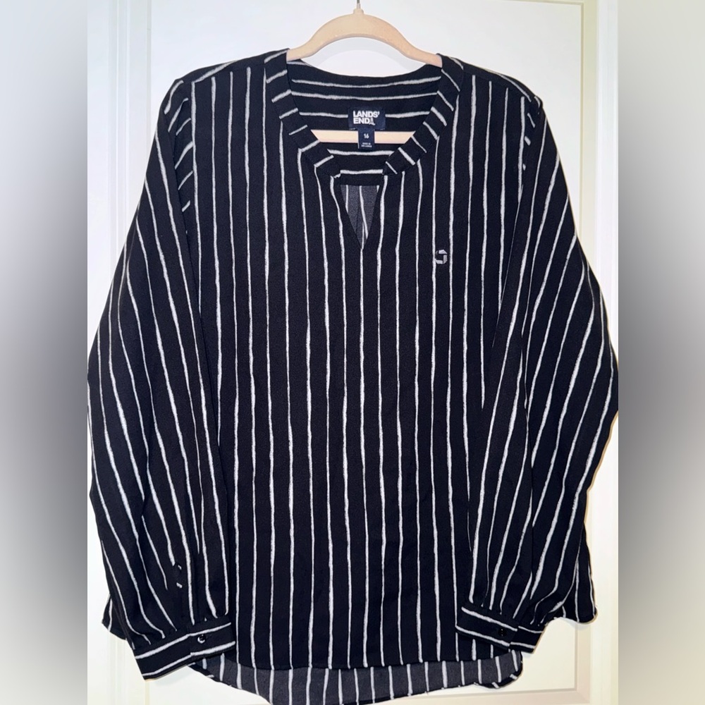 Chase Uniform Navy Long sleeve Blouse size 16